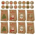 thumbnail image 4 of AMERTEER 1 Set Christmas Kraft Paper Food Packing Bags Tote Candy Bags (Assorted Color), 4 of 10