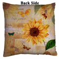 thumbnail image 2 of PKQWTM Vintage sunflowers butterflies toned scraps visible garden Reversible Mermaid Cushion Cover Home Decor Sequin Pillow Case Size 16x16 inches, 2 of 2