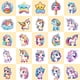 thumbnail image 2 of Set de pegatinas con bonitos dibujos animados de unicornios y caballos arcoíris para niños, 50, 2 of 2