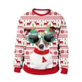 thumbnail image 1 of Meichang Chandails en Molleton de Noël Laids pour Hommes Femmes Joyeux Noël Bonhommes de Neige T-Shirts Graphiques Hauts Col Rond Pull Décontracté Manches Longues Chandail en Molleton de Noël, 1 of 4