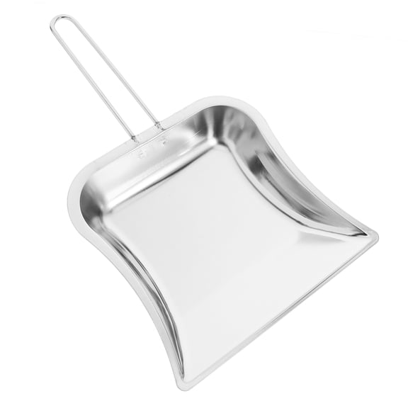 WRISTBIQUE Heavy Duty Metal Dustpan with Handle for Workshop, Garage, Desk Cleaning and Industrial Use
