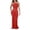Red, variant on Wdgfv Women Maxi Halter Dresses Formal Sleeveless Bodycon Ruched Cutout Party Evening Long Dress