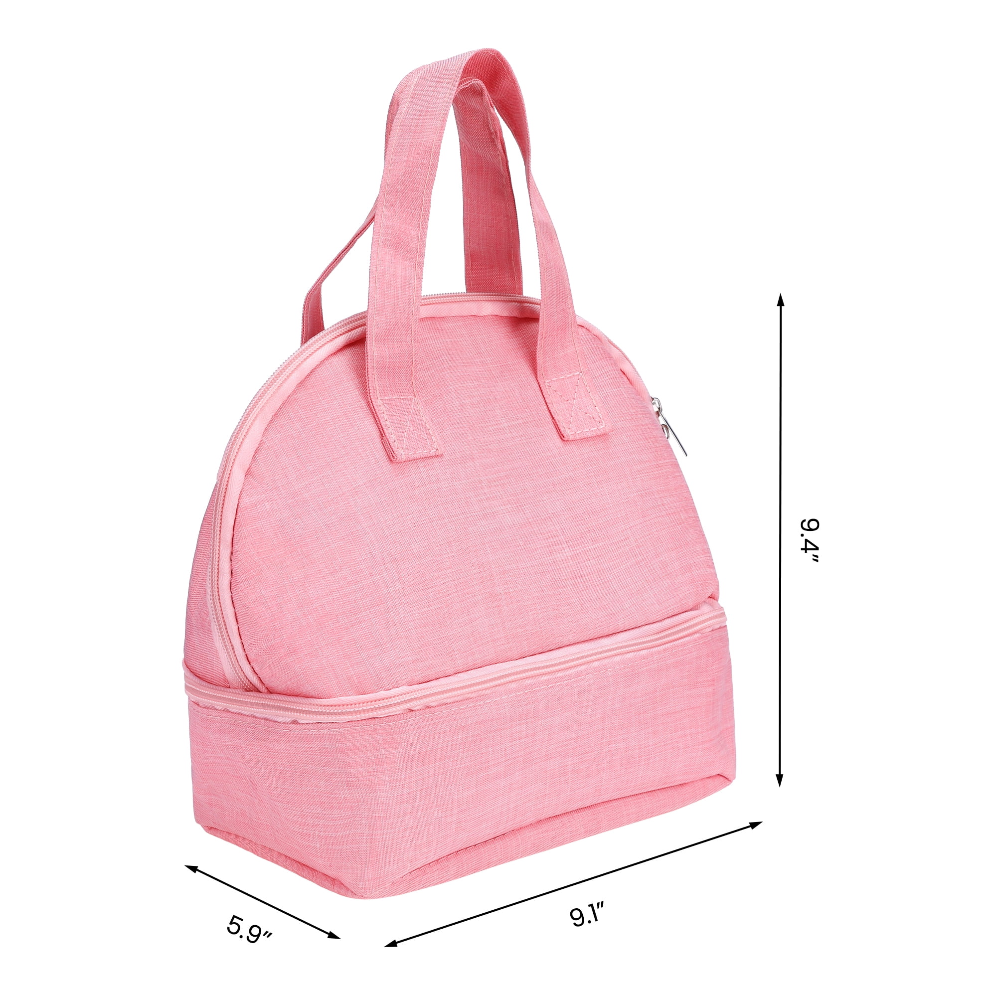 Unique Bargains Lunch Bag Insulated Bag Cute Tote Bag Pink