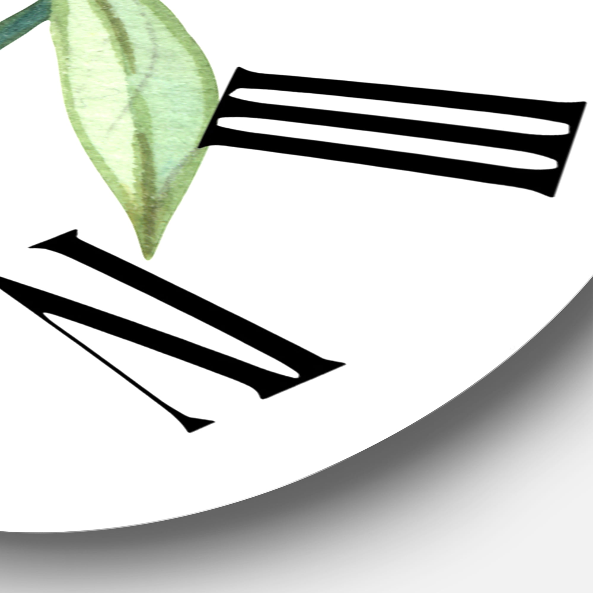 Designart 'Two Willow Branches' Farmhouse Wall Clock