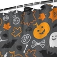 thumbnail image 3 of Halloween Ghost Pumpkin Pattern Shower Curtain 36"x72" ,Bathroom Decorative Shower Curtains Set with 12 Hooks,Modern Waterproof Washable Shower Curtain, 3 of 6