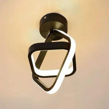 

LCNCAN Modern Stylish Small Square Ceiling Light Fixture - Perfect Ideal for Office Hallway Balcony and Aisle - Stylish and Sleek Modern Surface Lighting Lustre with 2 Rings - Perfect