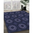 thumbnail image 3 of Ahgly Tapis Rond Lavable en Machine Intérieur Transitionnel Violet Pervenche Profond, 3 Pieds Rond, 3 of 7