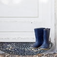 thumbnail image 2 of Jinswick Tapis de Porte Antidérapant Robuste 20 Pouces x 32 Pouces Lot de 1 - Demi-Rond Tapis en Caoutchouc Intérieur/extérieur, Design Durable Profil Bas pour Entrée/garage/patio, Imperméable Facile à Nettoyer, 2 of 5
