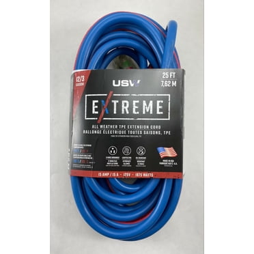 US Wire & Cable 99025 25' 12/3 SJEOW Extreme -94F Extension Cord MADE IN USA