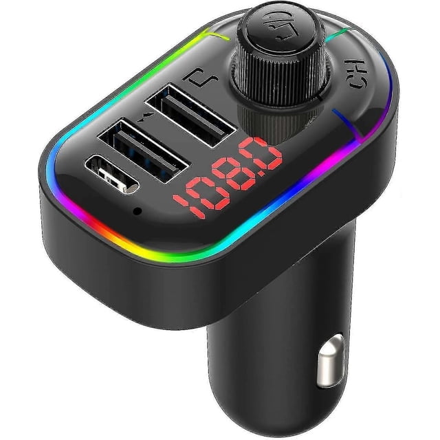 Car Bluetooth Fm Transmitter, Bluetooth 5.0 Car Adapter, Wireless Radio, Car Receiver Adapter Kit, Hands-free Call