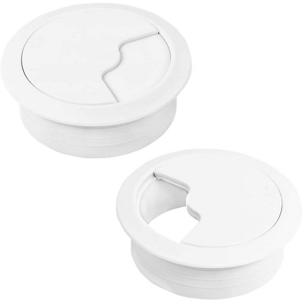 Mcury 2PCS Cable Grommet White 60mm Desk Cable Grommet Desk Grommet