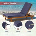 thumbnail image 3 of Millsilo Outdoor Chaise Lounge Cushion, 72" x 21" x 3" Patio Lounge Chair Cushion, Water-Resistant UV-Protected Replacement Cushion with High Density Foam, Dark Blue, 3 of 7