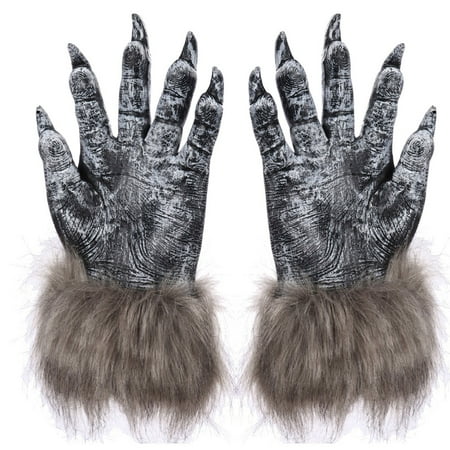 

Là Vestmon Halloween Werewolf Gloves Vinyl Durable Gloves for Adults Cosplay Party 1 Pair