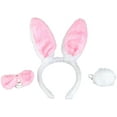 thumbnail image 2 of Bunny Rabbit Costume Set,Ears Headband Bow Ties Tail Set,Halloween Costume Assesories(Pink), 2 of 5