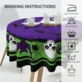thumbnail image 4 of Halloween Tablecloth Skull Bats Round Table Cover Washable Table Cloth for Home Party Picnic Decorations, 4 of 5