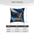 thumbnail image 4 of Fotbe Navy Blue Marble Pattern Velvet Decorative Throw Pillow Covers with Elegant Piping, Soft Plush Cushion Cover for Sofa, Bed, Car, Office-18"x18", 4 of 8