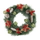 thumbnail image 2 of Adornos navideños, corona de flores para puerta de entrada, aldaba navideña para interior y exterior, con lazo de piñas y frutos rojos, de plástico., 2 of 6