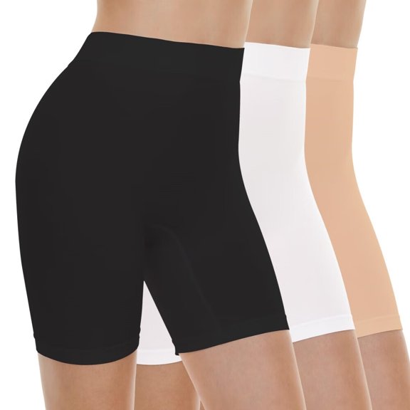 Womens Slip Shorts for Under Dresses,Tummy Control High Waist Seamless Smoothing Yoga Shorts