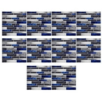 Wall Stickers, 1Set 10pcs Self Adhesive Tile 3D Sticker for Kitchen Bathroom Living Room, Wall Sticker Decoration, Self Adhesive 3D Tile Stickers Wallpaper Backsplash Wall Decor(Black,3.9x3.9")