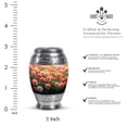 thumbnail image 2 of JAGASY Orange Rose Small Urn for Ashes Adult Male - Flowers Decorative Urn for Human Ashes Keepsake - Orange Funeral Urns for Mother - Handcarfted Cremation Urns for Father - (3 Inch), 2 of 7