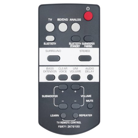 Vinabty FSR71 ZK72120 Replaced Remote Control fit for Yamaha Sound Bar System YAS203 FSR71 ZK72120 ZK721200