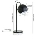 thumbnail image 5 of Evelyn&Zoe Contemporary Adjustable Height Metal Desk Lamp, Black, 5 of 7
