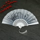 thumbnail image 4 of Abanico plegable de estilo antiguo de 7 pulgadas con borlas que se abre y se cierra. Ideal para abanicar en verano, decorar el hogar y hacer fotografías., 4 of 6