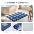 thumbnail image 4 of REGALWOVEN Bathroom Rugs Absorbent Non Slip Checkered Bath Mat Soft Plush for Home Decor Blue 24" x 16", 4 of 6