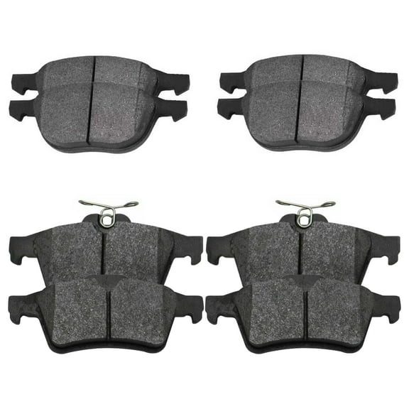 AutoShack Front and Rear Ceramic Brake Pad Kit Replacement for 2012 2013 2014 2015 2016 2017 Ford Focus FWD