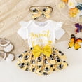 thumbnail image 2 of Zanarzt Girls Outfits Sets Summer Baby Girl Clothes Romper Shorts Set Floral Summer Outfits Cute Baby Clothes Girl White,0-3 Months, 2 of 6