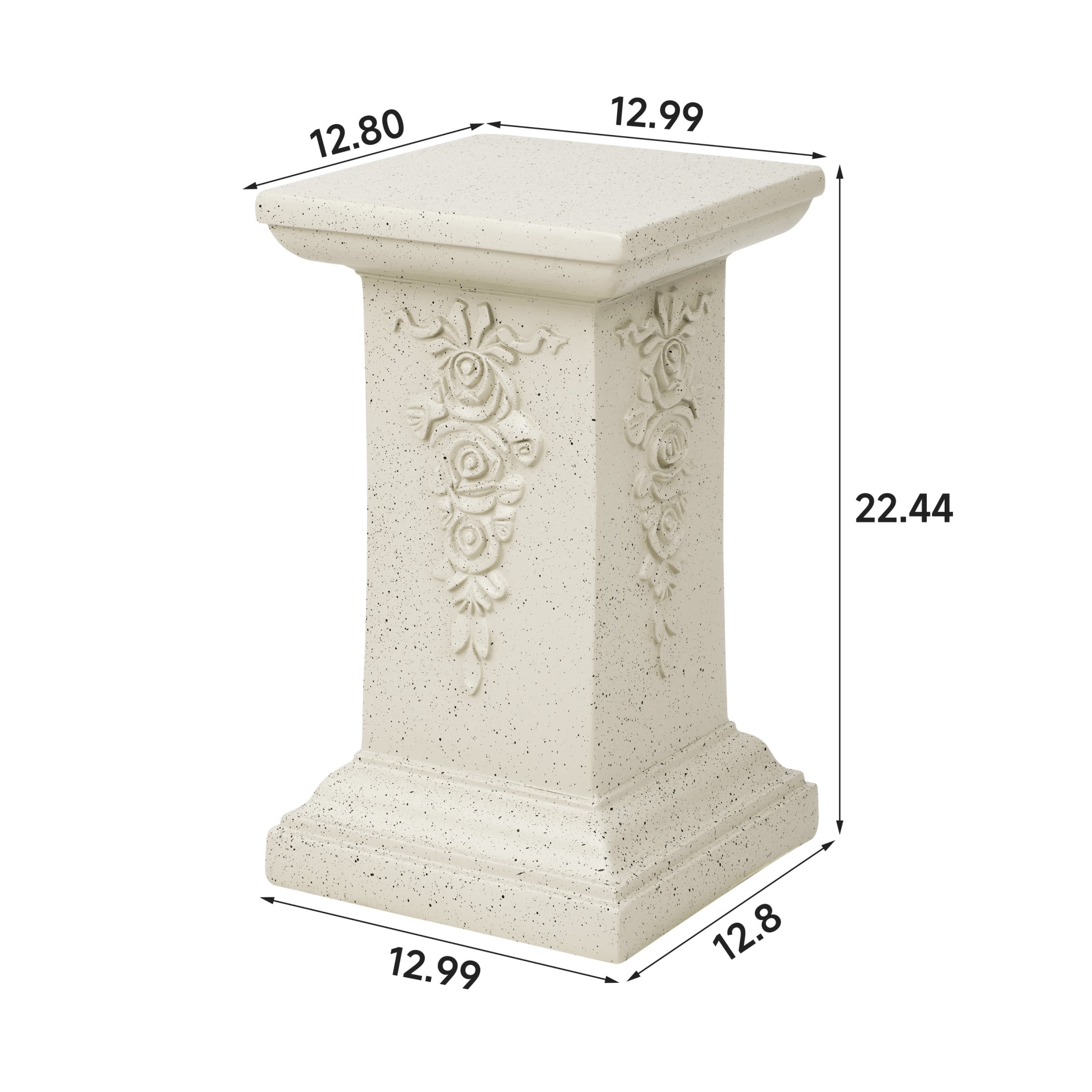 Christopher Knight Home 22.44"H MGO Pedestal Plant Stand, Floral Display Column, Sand