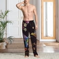 thumbnail image 5 of Vsdgher Humming Bird Print Mens Pajama Pants Sleep & Lounge Pants, PJ Bottoms With elastic waistb and Pockets, 5 of 5