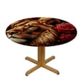 thumbnail image 3 of Acheng Lion Roses Round Tablecloth 100% Polyester Fiber Table Cloth 54-58, 3 of 8