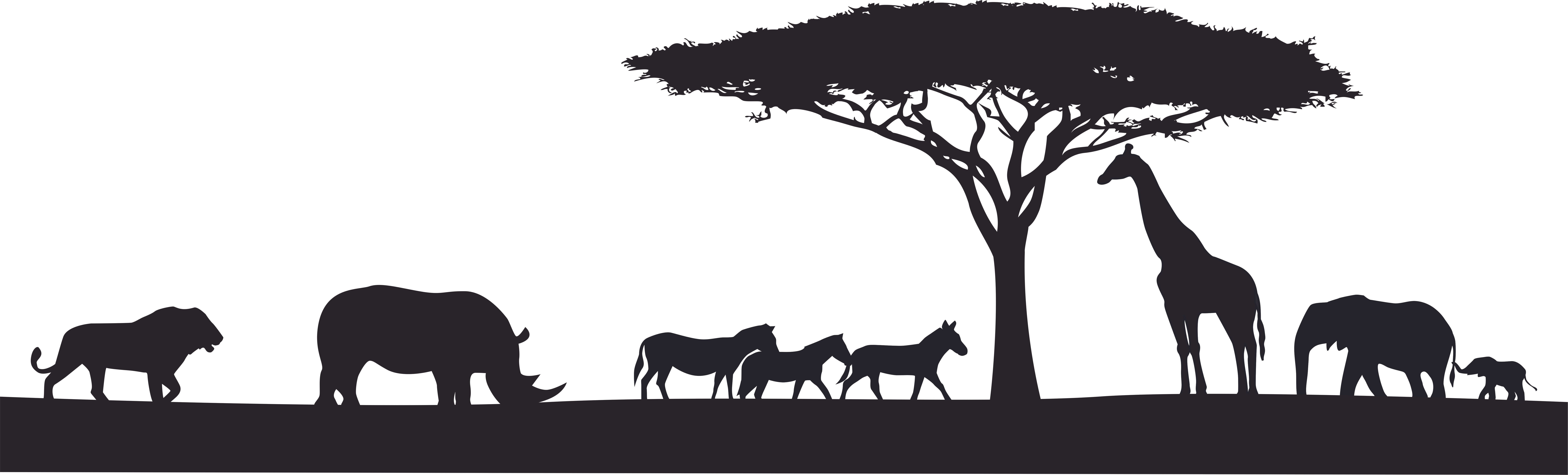 Animal Silhouette Animals Jungle Customized Wall Decal Custom Vinyl