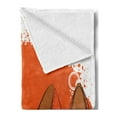 thumbnail image 2 of High Heels Soft Flannel Fleece Throw Blanket, Pair of Dashing Female Shoes Vivid Paint Splashed Backdrop, Cozy Plush for Indoor and Outdoor Use, 70" x 90", Burnt Orange Mustard, by Ambesonne, 2 of 5