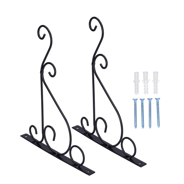 Outdoor Hanging Bracket,Outdoor Hanging Brackets Durable Hanging Plants Bracket Wall Hook Streamlined Design