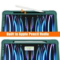 thumbnail image 4 of for iPad Pro 11 2022/2021/2020/2018 Rugged Case, 360 Rotating Hand Strap Stand/Pencil Holder/Adjustable Crossbody Strap, [2 In 1] Protective for iPad Air 4/Air 5, Darkgreen, 4 of 15
