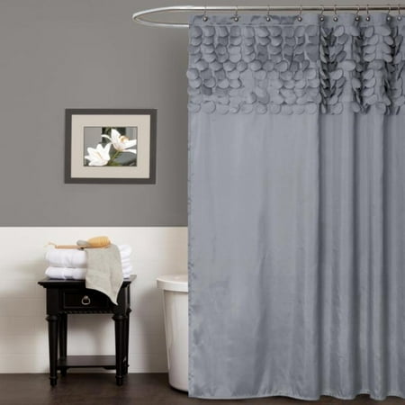 Lillian Shower Curtain Gray - Lush Décor