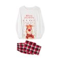 thumbnail image 5 of ZAXARRA Matching Family Pajamas Sets Christmas PJ's Sleepwear Printed Top with Plaid Bottom, 5 of 7