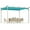Turquoise, White, variant on Gymax 12' x 10' Outdoor Pergola w/ Retractable Canopy Aluminum Frame Anchors Patio Grey