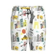thumbnail image 6 of Daiia New York Mens Woven Stretch Pajama Short,Short Pajama Pants-Large, 6 of 7