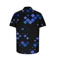 thumbnail image 4 of EQWLJWE Dress Shirt for Men's Geometric Beach Shirts Casual Button Up Short Sleeves 3D Non Positioning Printed Shirt Party Outfit Fun Holiday Costumes for Party Club, 4 of 5