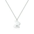 thumbnail image 1 of TINGN Easter Bunny Gifts for Kids 14K Rose Gold Plated Dainty Heart Initial Necklace Cute Bunny Necklaces Easter Bunny Gifts for Kids Toddlers Girls Baby Teens Jewelry, 1 of 5