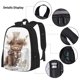 thumbnail image 3 of Easygdp C Mochila para Niños y Niñas con Set de Caja de Almuerzo y Estuche para Lápices 3 en 1, Mochila Escolar Estampada para Adolescentes, 3 of 7
