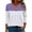 Purple, variant on Kaemgyyd Womens Tops Fall Trendy V Neck 3/4 Length Sleeve T-Shirt Casual Loose Color Block Tunic Blouse