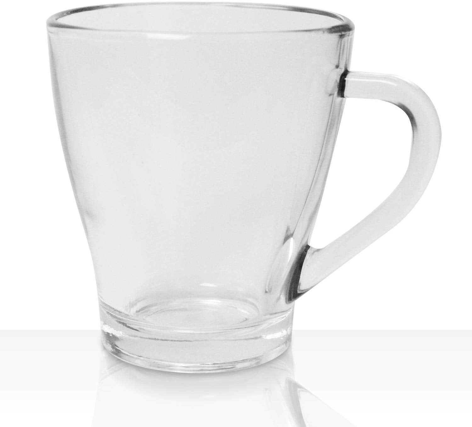 Large Glass Pearl Handle Coffee Mug Borosilicate Glass Coffee Mug Heat  Resistant, Dishwasher Safe, Lightweight, Crystal Clear 