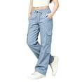 thumbnail image 2 of Girls Cargo Pants(4-15), Elastic Waist with Drawstring Joggers with Multi-pockets 5-14 Years, 2 of 4