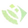 thumbnail image 1 of Ensemble de Modèles de Courtepointe, 5 Pcs Modèles de Courtepointe Multifonctionnels Transparents Verts Réutilisables Robustes pour Artisanat, 1 of 7