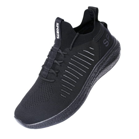 

Poemlady Adult Men s Running Gym Mesh Sneaker All Black US12