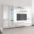 thumbnail image 3 of Wall Mounted Floating Modern Entertainment Center Fly A, White, A4, 3 of 5